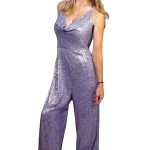 NWT Anthropologie Ranna Gill Sequined Wide Leg Jumpsuit